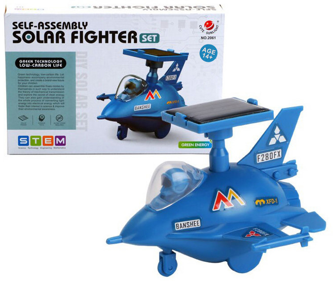 티처스 STEAM 과학실험키트 태양열 비행기 교구 만들기 (블루), 단품