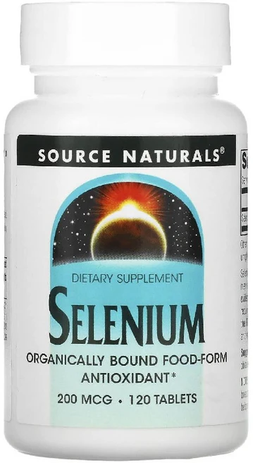 소스내루럴스 셀레늄 Selenium 200mcg 미네랄 타블렛 120정, 120g - 쿠팡