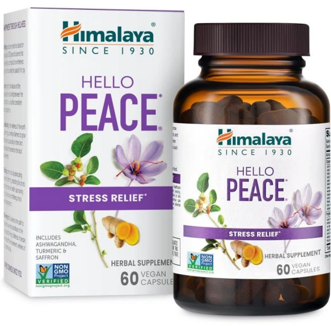 강황 치매 방 히말라야 헬로 피스 일일 허브 아쉬와다 사프란 긴장 진정 균형 잡힌 코르티솔 비유전동물 비건 60캡슐 30일 공급, 히말라야 헬로 피스 일일 허브 아쉬와다 강황 사프란 긴, 1개, 60정 - 쿠팡