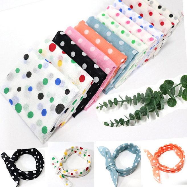 콘도라 땡땡이손수건 본염 생일 국내생산 거즈 순면 답례 돌잔지 도트 홍보 기업 단체행사 운동회 유치원