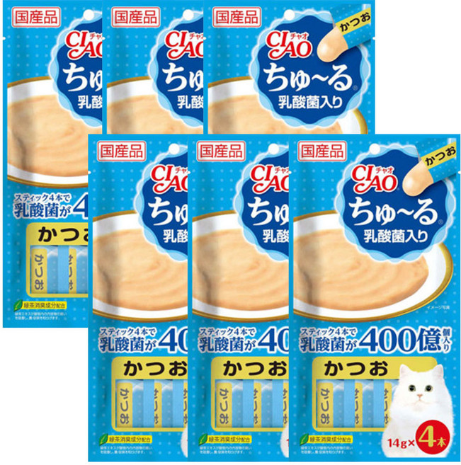 이나바 챠오츄르, 유산균 가다랑어 (SC-232), 56g, 6개