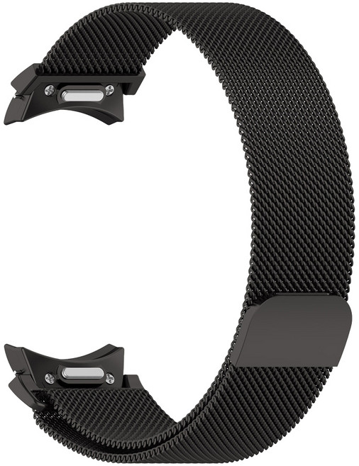 더조은셀러 갤럭시워치 6 5 4 클래식 프로 공용 호환 버튼 원터치 날개형 밀레니즈 루프 밴드 시계줄, 블랙, 1개