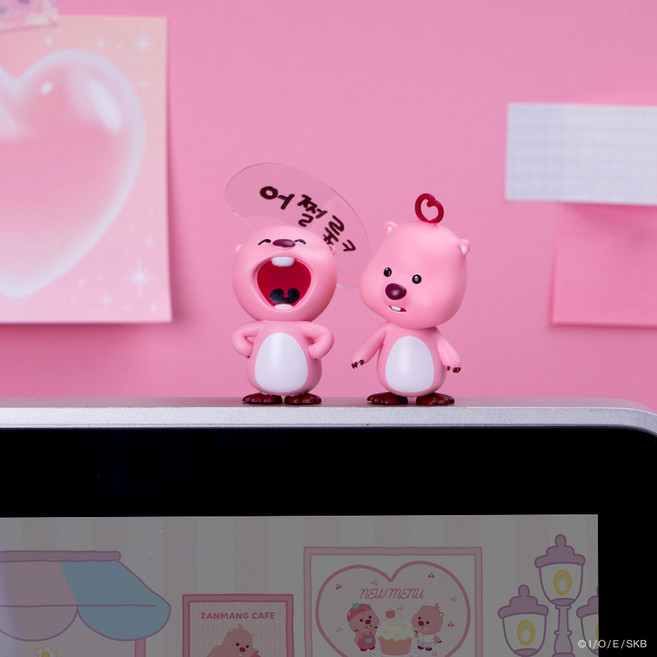 트리플러스 잔망루피 모니터 피규어 갓생루피 어쩔루피 감격루피 둥절루피 캐릭터 굿즈, 두근루피, 1개