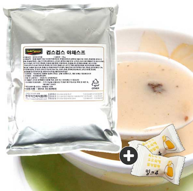 주전부리몰 컵스컵스 즉석 양송이스프 1kg 대용량(+밀크츄2개 포함), 1개