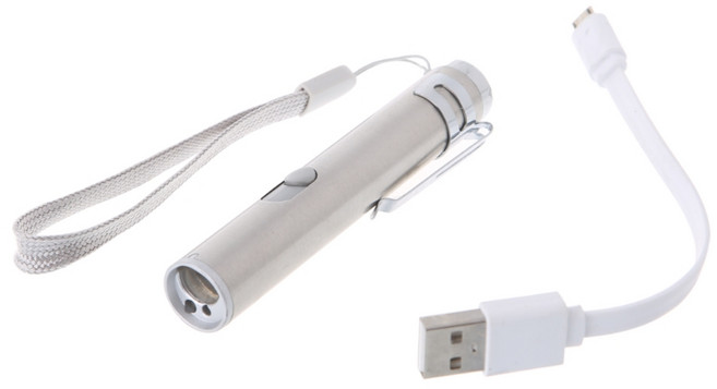 3 in 1 다기능 LED 레이저 광적외선 USB 충전식 UV 토치 펜 플래시, 02 S007 red