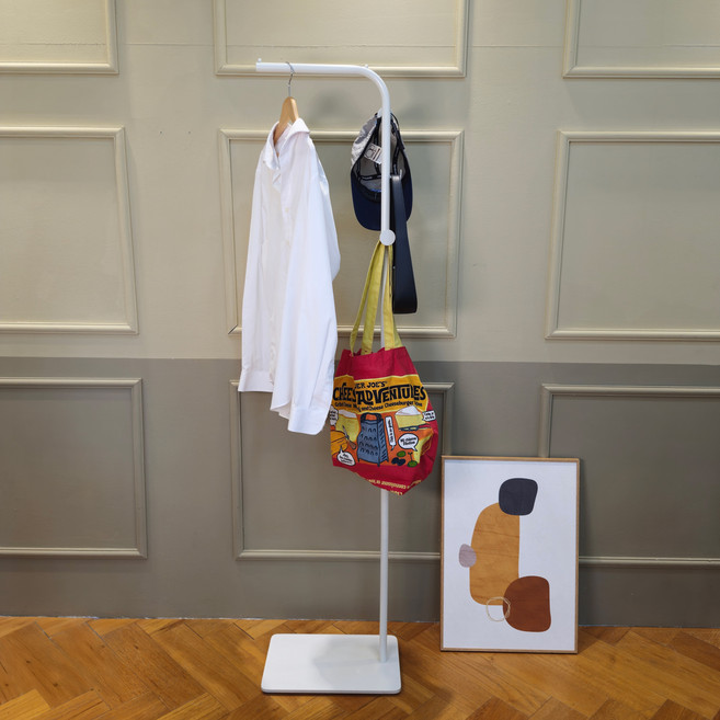 일상드로우 틈새 옷걸이 스탠드 행거, 화이트