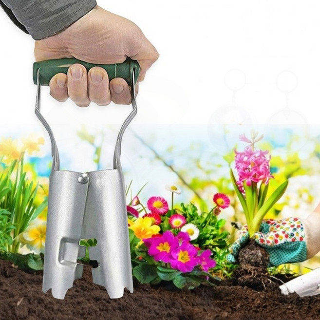 씨앗 파종기 모종 이식 정원 텃밭 씨뿌리기 구멍뚫기 심기 간편 원예, 1개