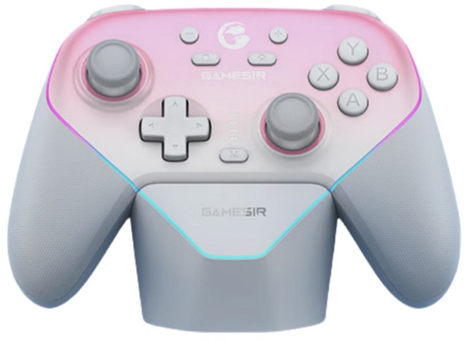 게임서 T4N 프로 슈퍼노바 무선 조이패드 베이스 포함, 1개, 체리블로섬 핑크