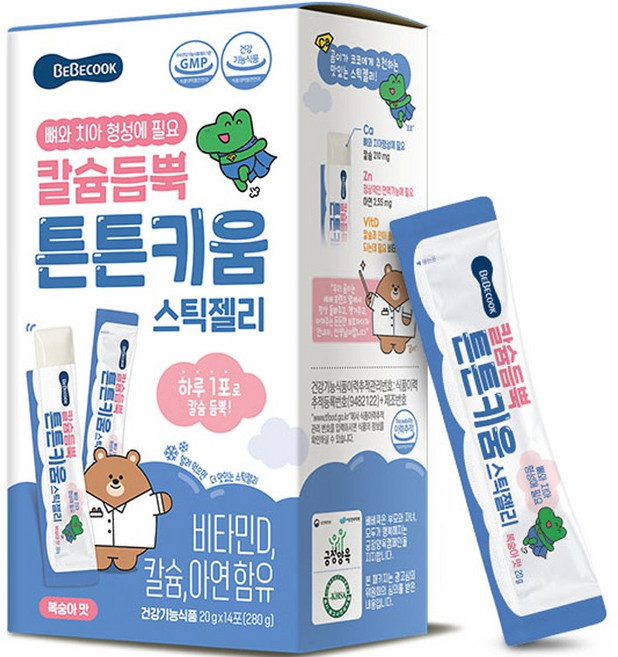 베베쿡 칼슘듬뿍 튼튼키움 스틱젤리 14p, 1개, 280g