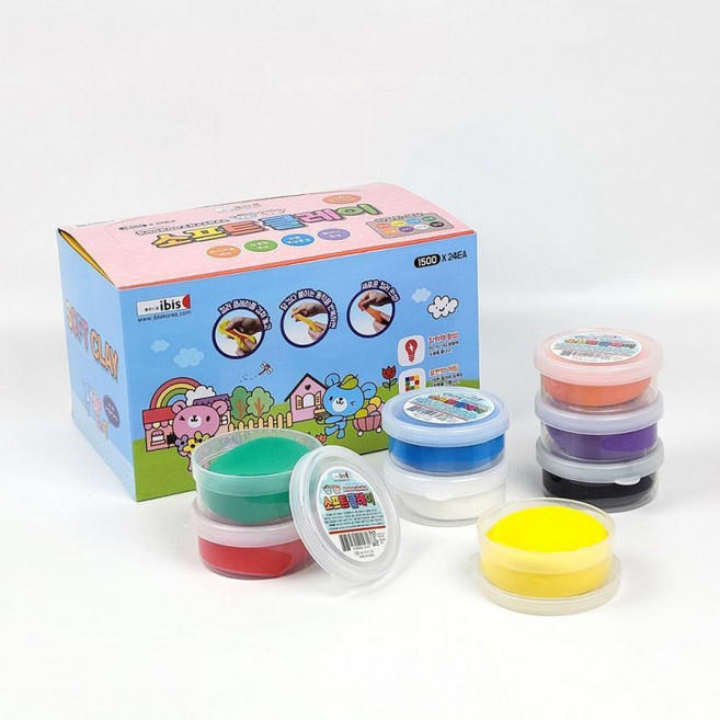 [4개 묶음] 아이비스 1500 소프트클레이(CR) 12147, 검정