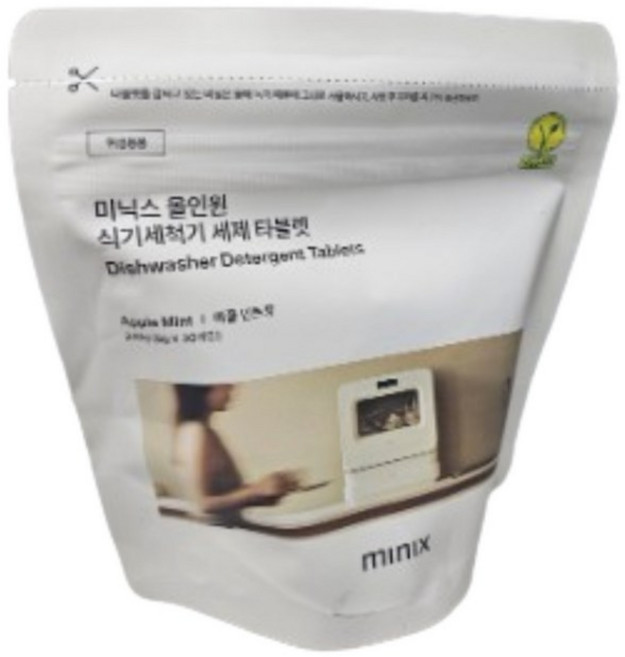 미닉스 미니 식기세척기 전용 비건 태블릿 고체 세제(30개입), [best]2팩(60개)