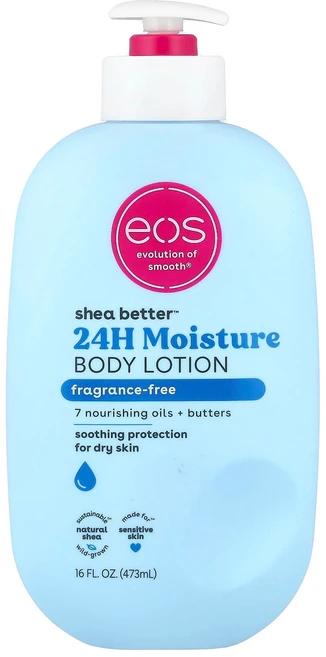 EOS 시어 베터™ 24시간 수분 케어 바디 로션 무향 473ml (16 fl oz) EOS-71240 - 쿠팡