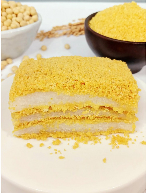 거북당 국내산 대두(백태콩) 사용한 콩찰편 노란시루떡 콩시루편떡 1.1kg 3켜 제사떡 제사편, 1세트