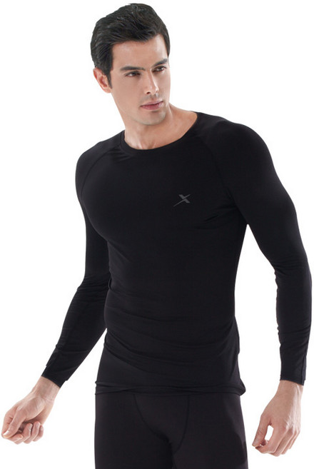 기어엑스 남성 고급여름 긴팔라운드넥 냉감 언더레이어 상의