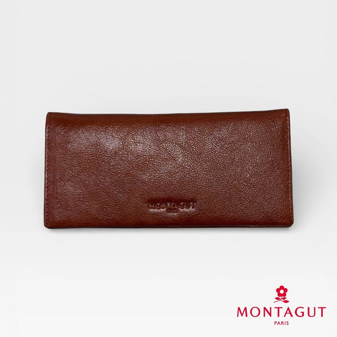 MONTAGUT 夢特嬌 時尚頭層牛皮真皮女用長夾