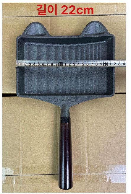 도랑가게 안성주물팬 무쇠 삼겹살 안성주물 가마솥, 고양이귀형 롱핸들 오목형 도구 없음, 1개