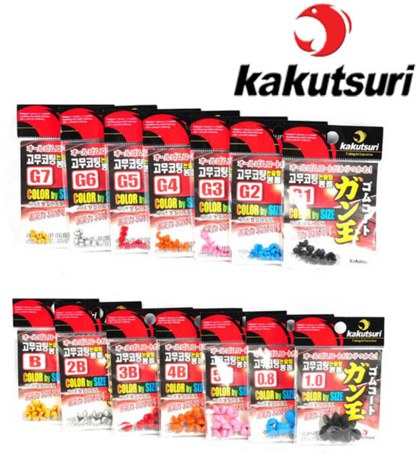 카쿠쯔리 고무코팅 논슬립 봉돌 95%연납 고무봉돌 -G7, 1개