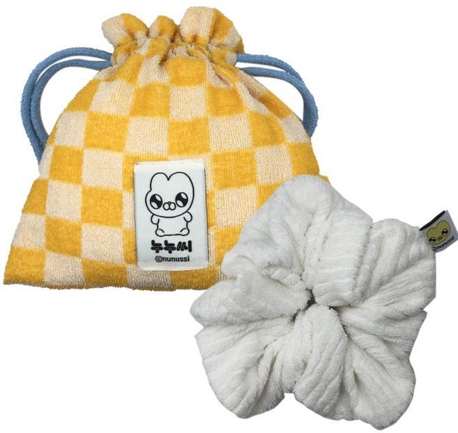 치공 누누씨 복주머니 파우치 럭키스크런치 세트