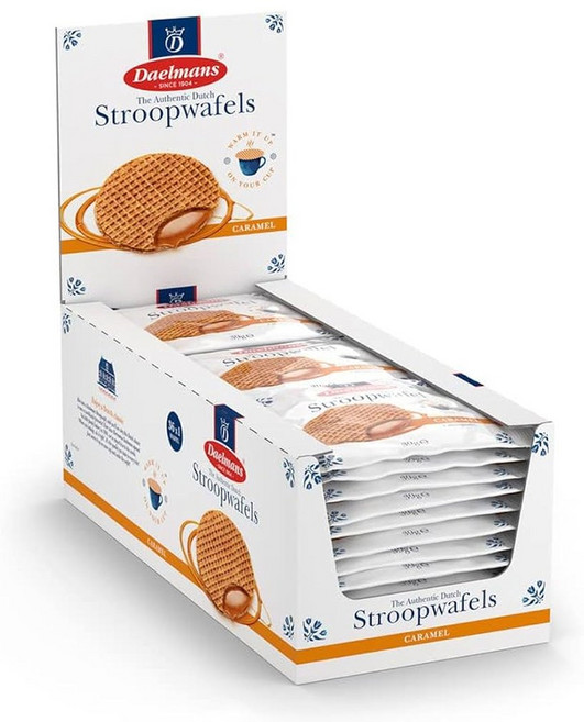 델만스 스트룹와플 네덜란드와플 카라멜 점보사이즈 39g 36개입 개별포장