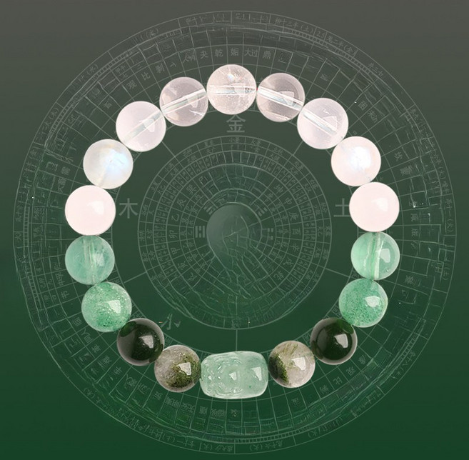 음양오행 팔찌 사주 풍수 수기운보충 8mm 금목 14.5cm