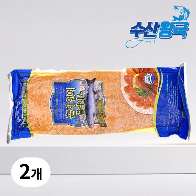 칠레산 건염 훈제 연어 슬라이스, 2개, 1.3kg 내외