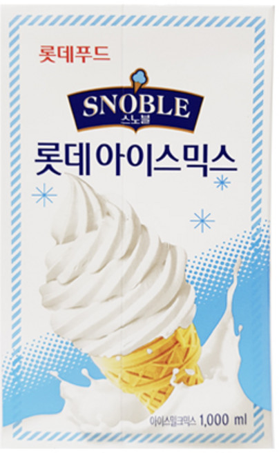 롯데 스노블 아이스믹스 바닐라 1박스 10팩 아이스크림, 1L, 10개