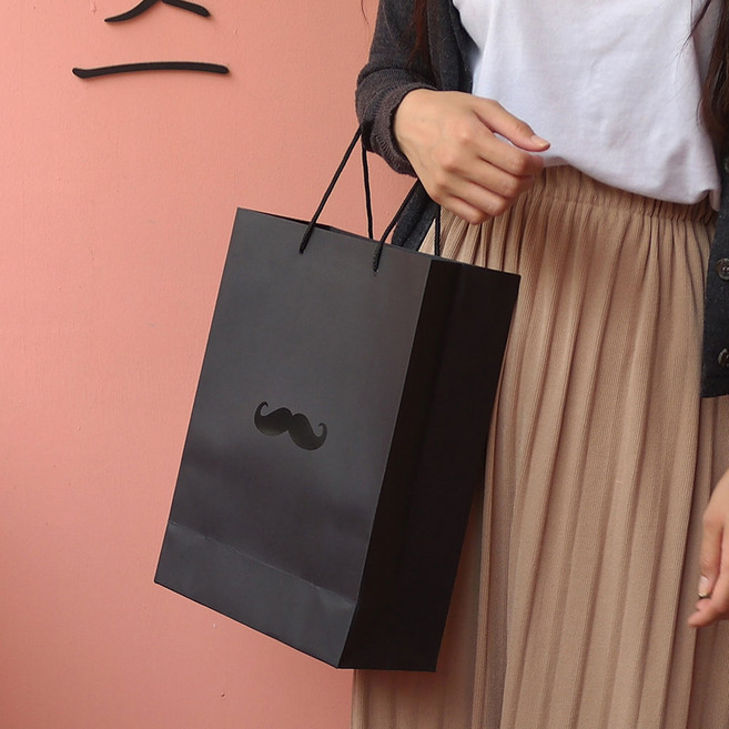 Pinkfoot 봉주르블랙쇼핑백 세로 블랙 1종 3개세트, 1개