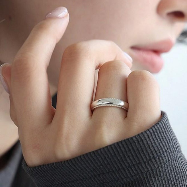 라퐁텐 실버 925 엄지반지 검지반지 사이드 포인트 은반지