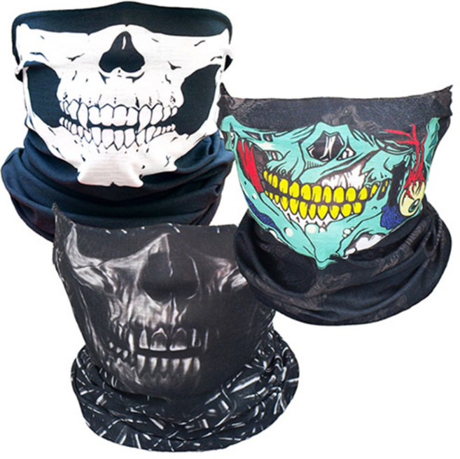 오토바이 자전거 스포츠 라이딩 마스크 해골 스컬 자외선차단 등산 여름 골프, TYPE 3, 1개