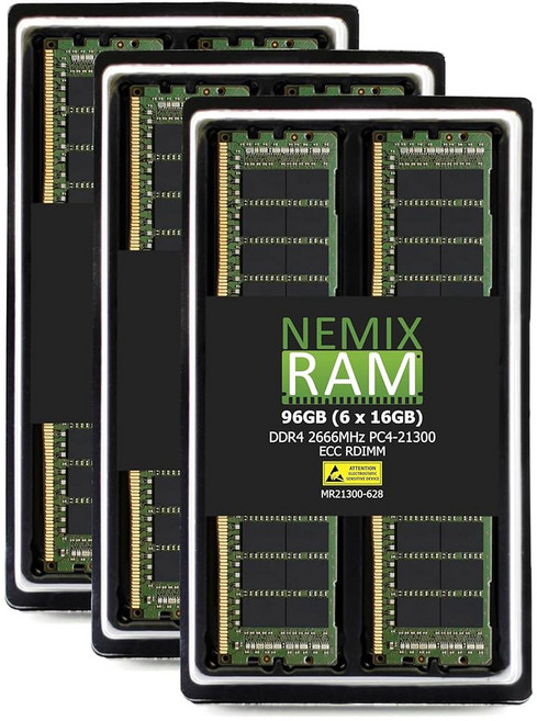 네믹스 램 32GB (2X16GB) DDR4 2666MHZ PC4-21300 2Rx8 1.2V CL19 288-핀 ECC RDIMM 등록 서버 메모리 키트