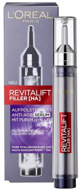 L'Oréal Paris 로레알 파리 리바이티프트 필러 [HA] 히알루론산 안티에이지 플럼핑 세럼 주름보충 피부 16ml, 1개