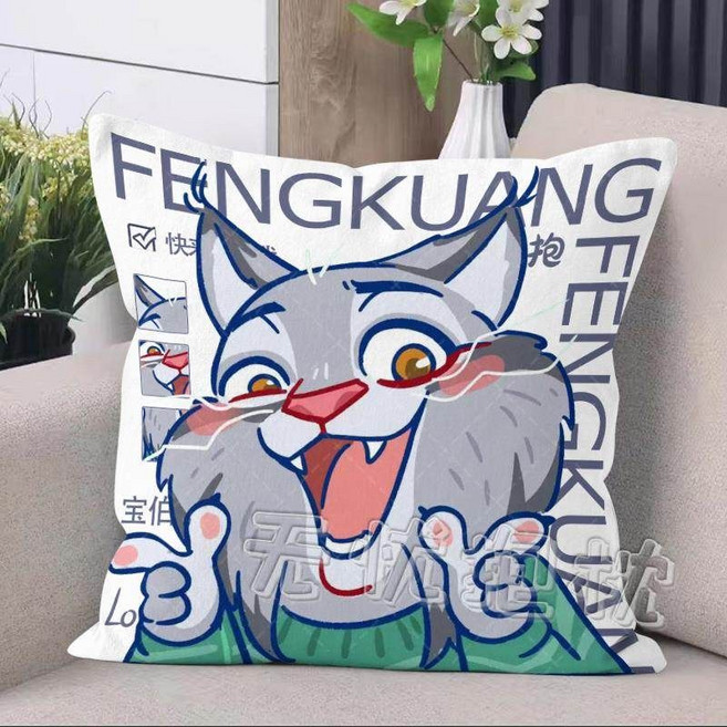 주디 닉 샤크 쿠션 베개 모찌 주토피아 쿠션인형, 50X50cm  양면 인쇄, D4626