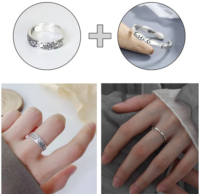 아리몰 행운 물고기반지 사이즈조절