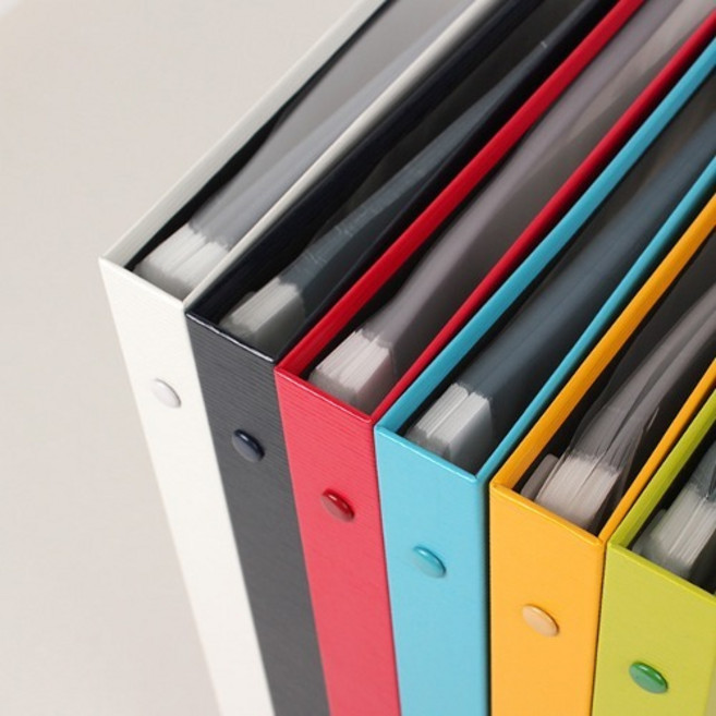 펠리즈화일 Feliz 애드 40매 클리어화일 A4 고급화일 상장보관 증권보관 속지추가가능, 적색, 컬러:적색