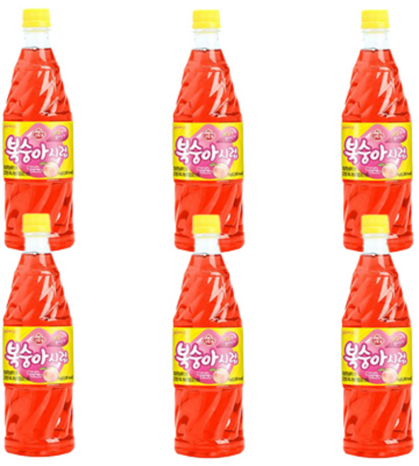 오뚜기 복숭아시럽, 1kg, 6개