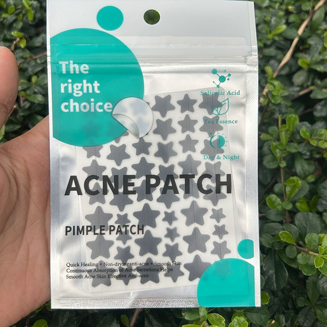 ACNE PATCH 星星貼紙 彩色星星貼 水膠體貼紙, 1個, 黑色