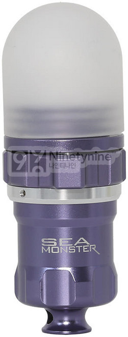 씨몬스터 시그널 라이트 SM-3600 퍼플 스쿠버 다이빙랜턴 수중 손전등 방수 해루질, LED-화이트