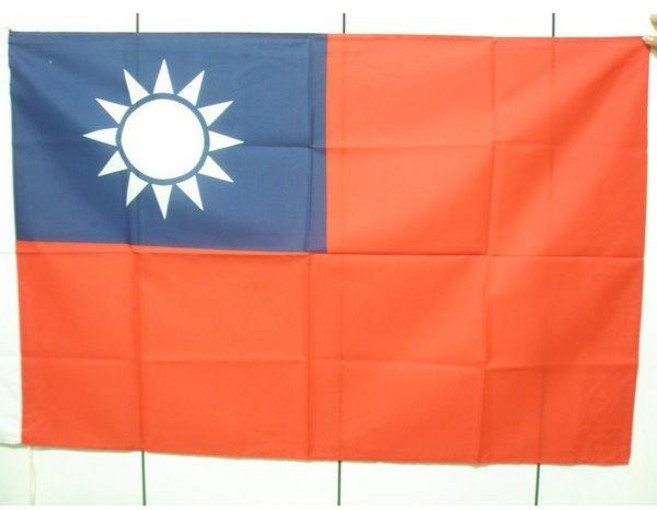 宏吉台灣製5號國旗 尼龍布中華民國國旗 64cm x 96cm, 紅色，藍色，白色, 1個, 1層
