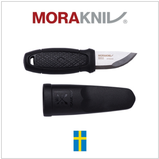 모라나이프 엘드리스 캠핑 백패킹 나이프, 블랙, 1개