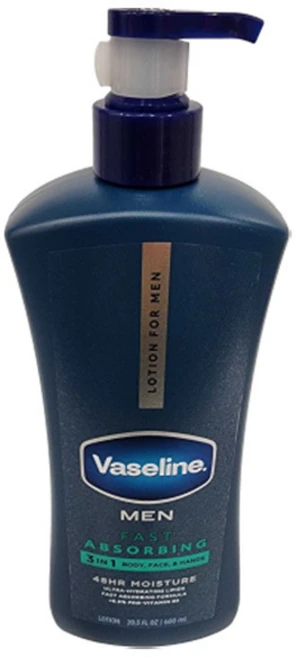 Vaseline 맨 24아워 모이스처 바디 & 페이스 로션, 600ml, 1개 - 쿠팡