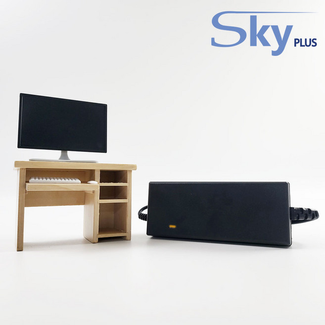 대한민국 SKYPLUS 어댑터 [전원코드포함] 엑스스타 NX3240GL180 모니터 호환, 블랙, 1개