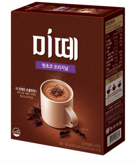 동서식품 미떼 스틱 핫쵸코 오리지날 300g 10T(30g x 10개), 1개, 10개입, 30g