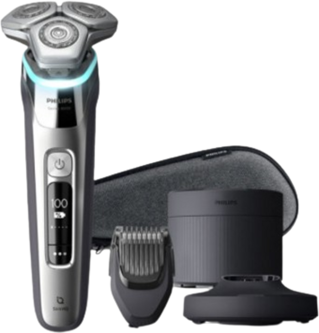 필립스 SkinIQ 9000 시리즈 전기면도기, S9985/59, 크롬 실버