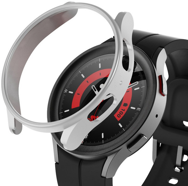 아이엠듀 갤럭시워치 하드 케이스, 스틸실버, 1개