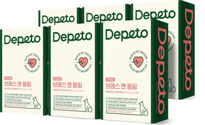 디페토 강아지 기관지 심장 영양제 굿 브레스앤펌핑 150g, 30정, 심장/간, 6개 - 쿠팡