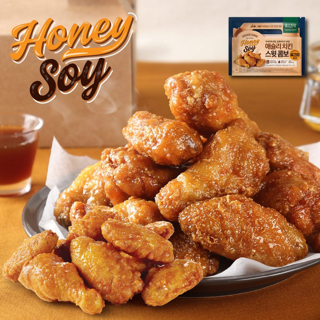 애슐리 꿀간장 스윗 콤보 치킨, 3개, 460g