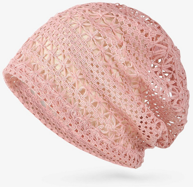 비토스 플로럴레이스 여성 두건 여름용 중년 여자 비니