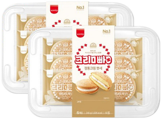 삼립 정통크림붓세, 240g, 2개