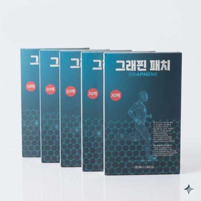그래핀패치 사각 손목 무릎 허리 관절 근육통완화 그물파스, 5박스, 30개입