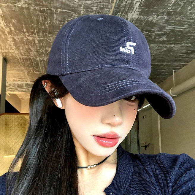美式字母刺繡棒球帽 寬帽檐鴨舌帽